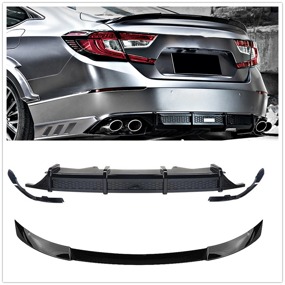 Auto Body Part Body Kits with Diffuser Rear Spoiler for 2018 2019 Honda Accord